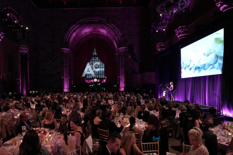 NEW YORK, NEW YORK - AUGUST 01: Karen Giberson speaks onstage at the 26th Annual ACE Awards at Cipriani 42nd Street on August 01, 2022 in New York City. (Photo by Ilya S. Savenok/Getty Images for Accessories Council)