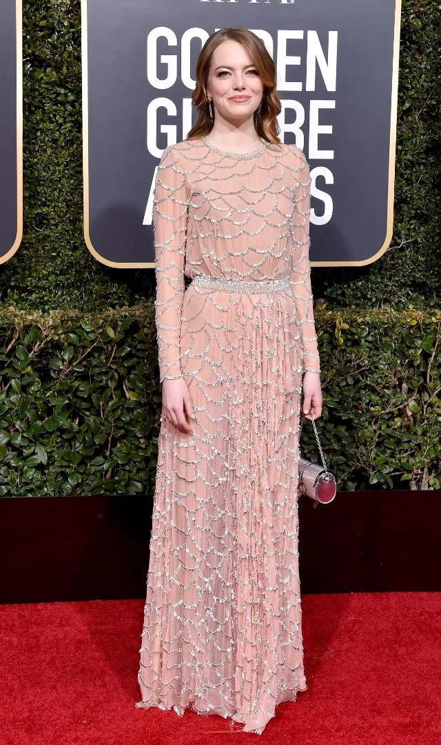 Blush-Toned Gown for the Golden Globes (2019)