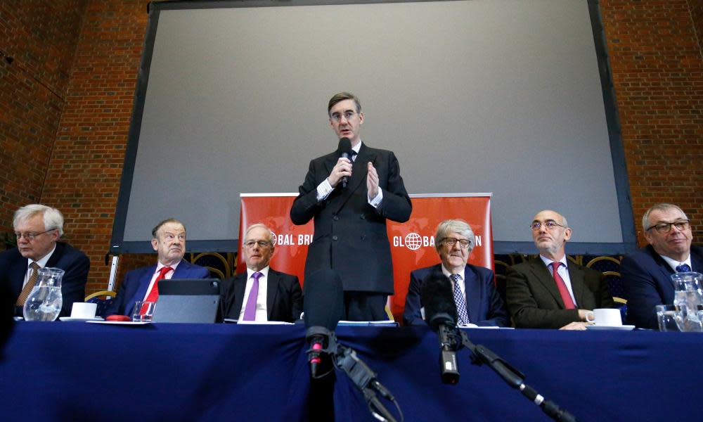 Jacob Rees-Mogg and members of the European Research Group