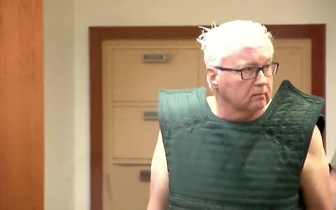 Gary Charles Hartman appearing in court charged with the rape and murder of Michella Welch 
