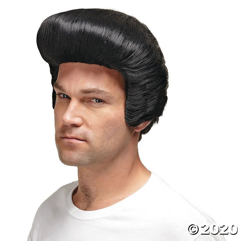 50s Black Pompadour Wig