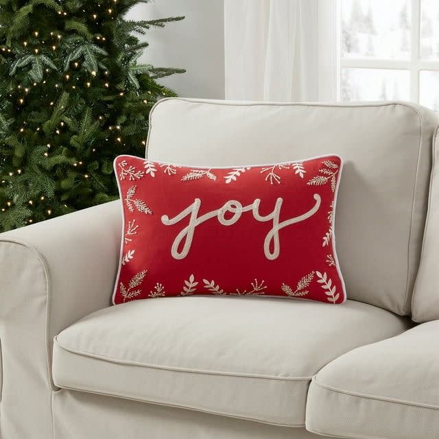 <p><a href="https://go.redirectingat.com?id=74968X1596630&url=https%3A%2F%2Fwww.walmart.com%2Fip%2FMy-Texas-House-Joy-14-x-20-Red-Embroidered-Cotton-Decorative-Pillow-Cover%2F1921381831&sref=https%3A%2F%2Fwww.thepioneerwoman.com%2Fholidays-celebrations%2Fg45211938%2Fwalmart-christmas-decorations%2F" rel="nofollow noopener" target="_blank" data-ylk="slk:Shop Now;elm:context_link;itc:0;sec:content-canvas" class="link ">Shop Now</a></p><p>Joy Decorative Pillow Cover</p><p>walmart.com</p><p>$14.98</p><span class="copyright">Walmart</span>