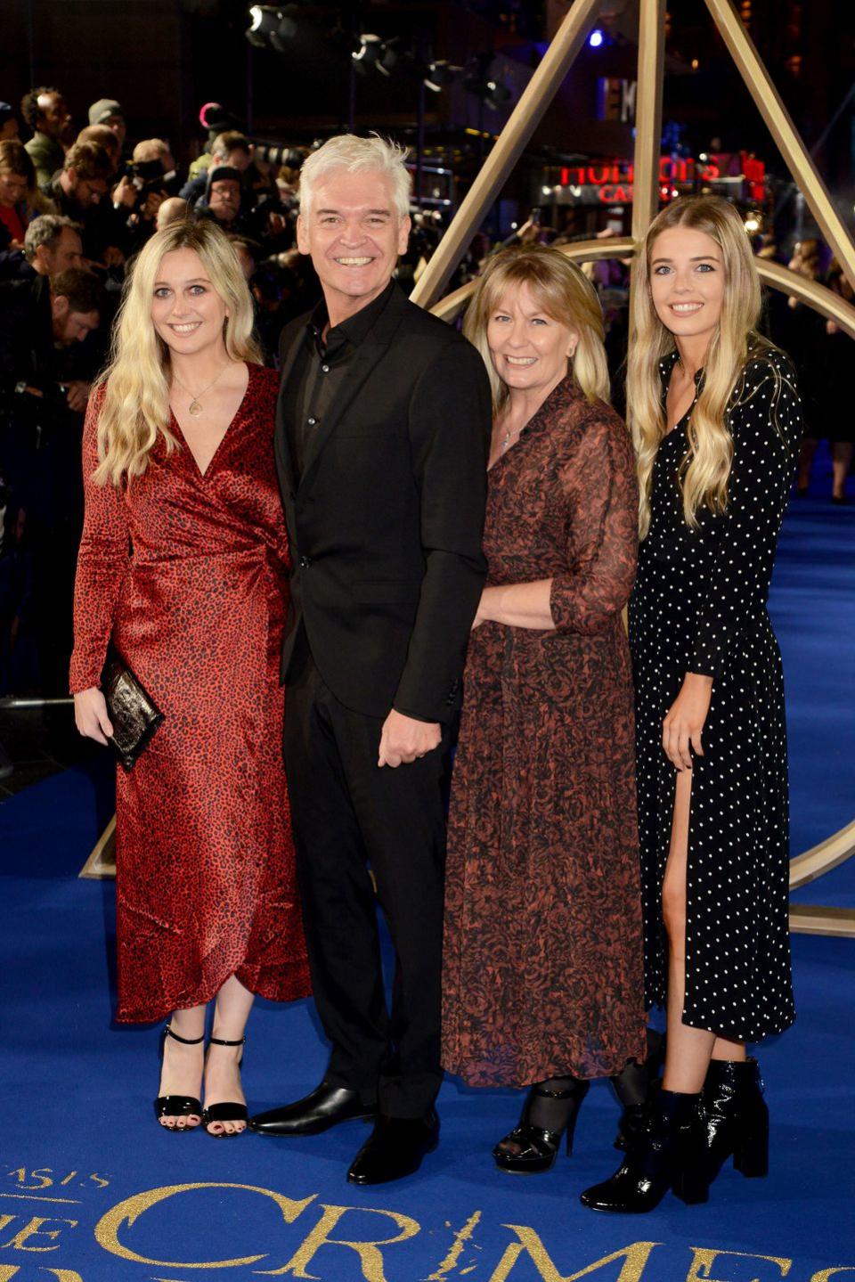 Phillip Schofield, Stephanie Lowe, Molly Lowe and Ruby Lowe