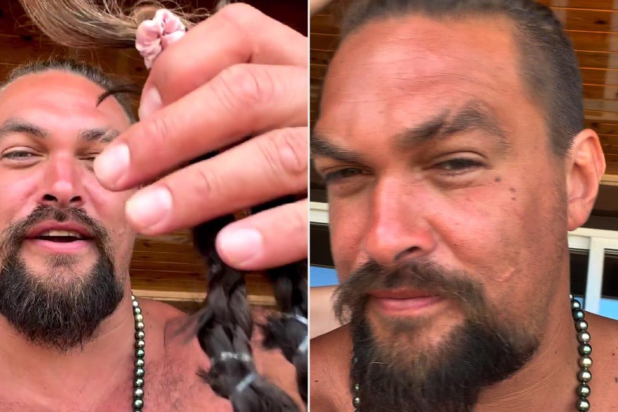 Jason Momoa Shaves Head