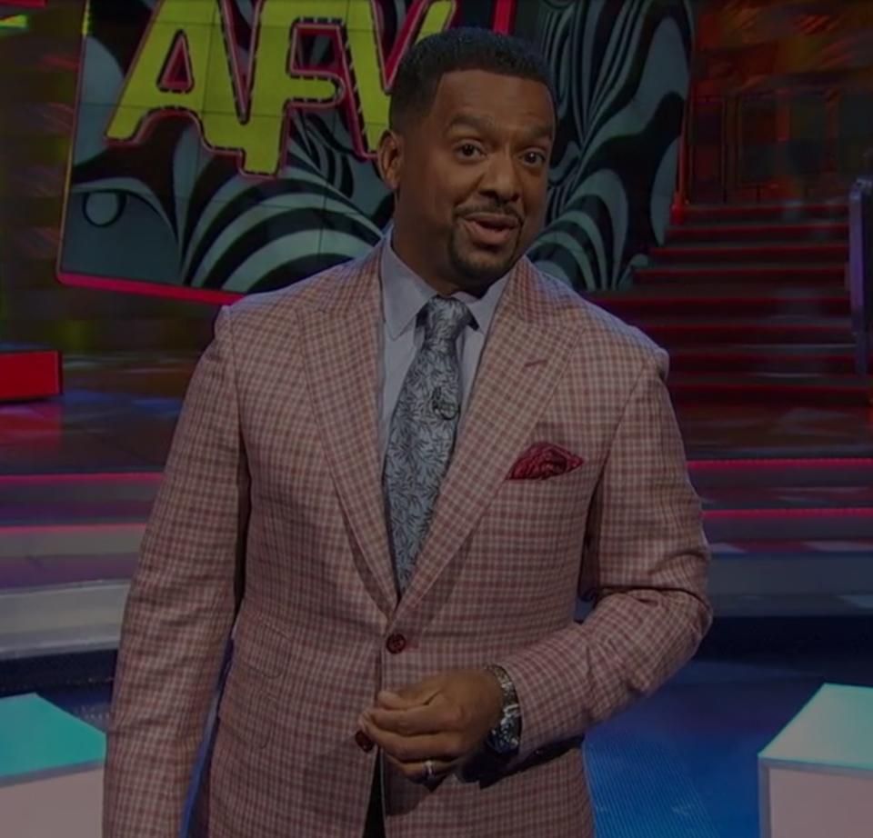 Alfonso Ribeiro opens a 2022 episode of "America's Funniest Home Videos"