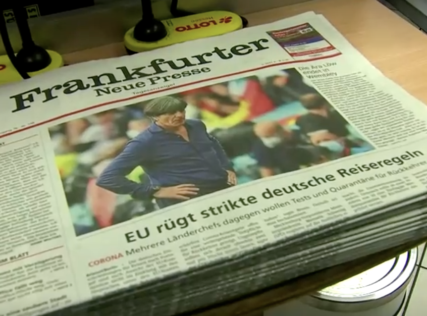 The Frankfurter Neue Presse also highlights the fact it was Joachim Low's final match in charge