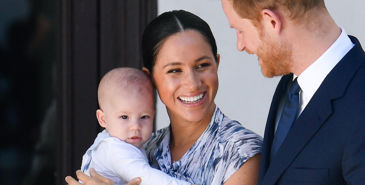 cape town, south africa september 25 prince harry, duke of sussex, meghan, duchess of sussex and their baby son archie mountbatten windsor meet archbishop desmond tutu and his daughter thandeka tutu gxashe at the desmond leah tutu legacy foundation during their royal tour of south africa on september 25, 2019 in cape town, south africa photo by poolsamir husseinwireimage