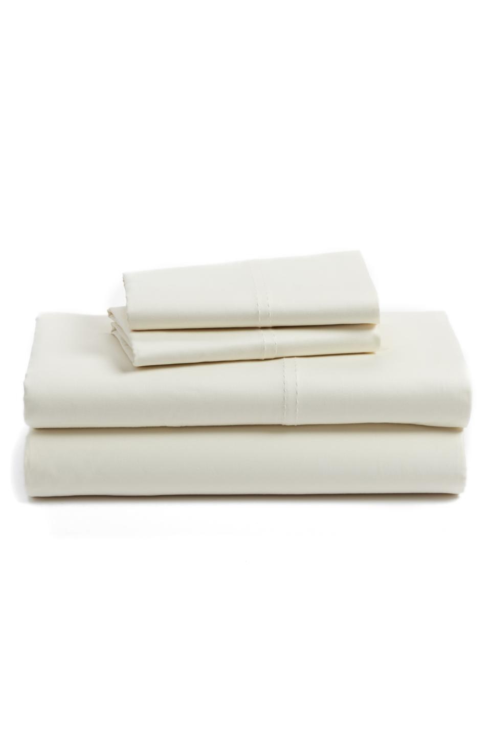 9) Organic Cotton Sateen Sheet Set