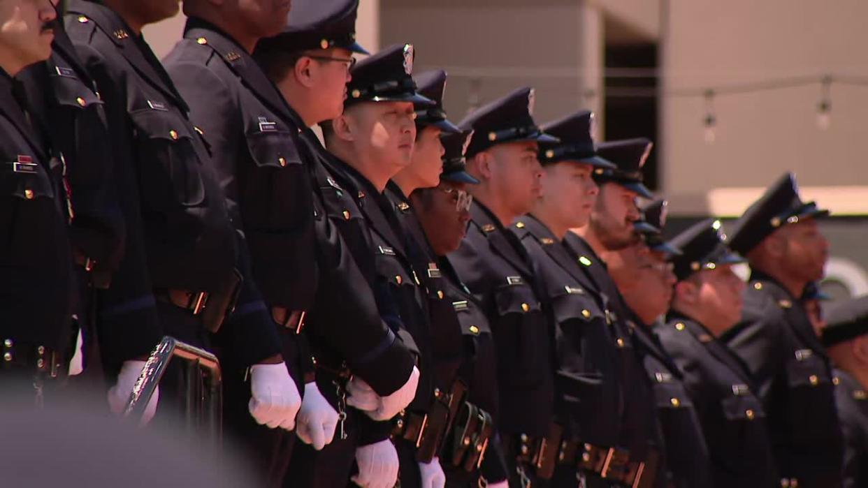 <div>Funeral held in Castro Valley for fallen OPD officer Jordan Wingate. April 26, 2024.</div>