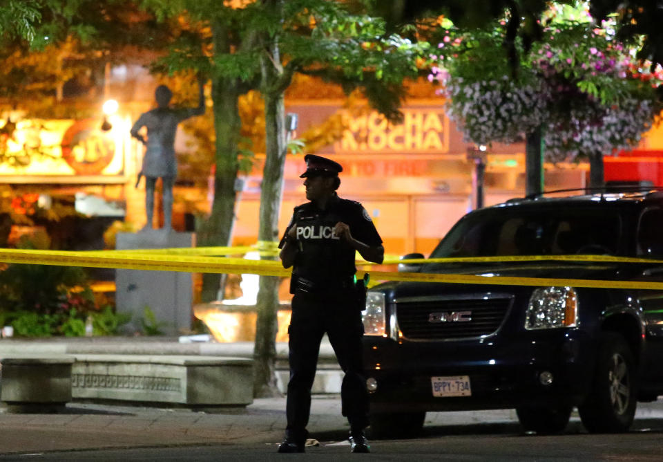 A gunman, identified as 29 years old, killed two people and injured more than a dozen others in Toronto&rsquo;s Danforth neighborhood, authorities said. (Photo: Chris Helgren / Reuters)