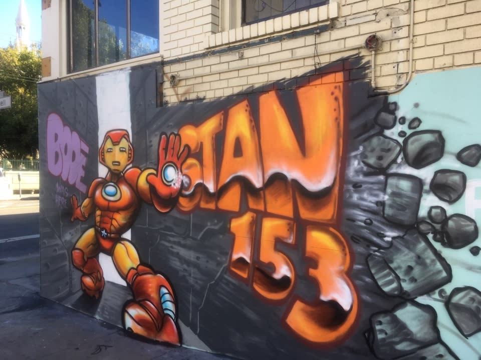 Mark Bode's Iron Man commemorates recently-deceased artist Stan 153.