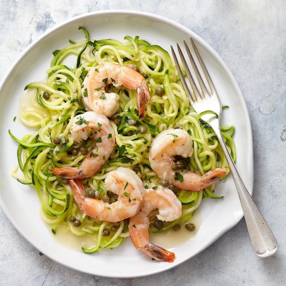 Shrimp Piccata with Zucchini Noodles