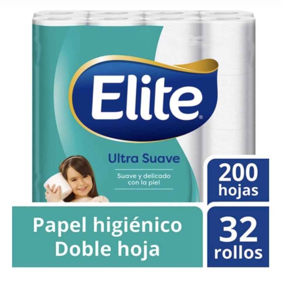 Papel higiénico Elite ultra suave 32 rollos de 220 hojas dobles