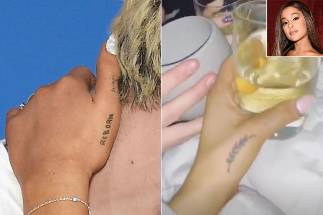Ariana Grande cubre el tatuaje que hizo con ex