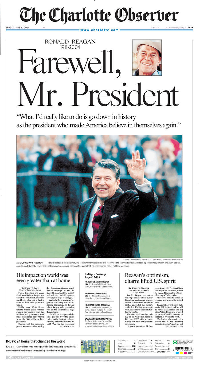 <p>Reagan’s funeral in June 2004 was attended by Bill Clinton, George H.W. Bush and Jimmy Carter. He was buried in Bel-Air, Los Angeles. The 40th president of the United States allegedly pinched the state at least $400 million in funeral costs, although there is still contention among reports. </p>