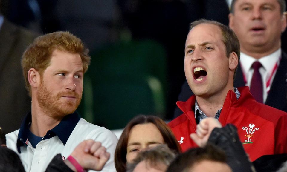 prince william prince harry rugby 