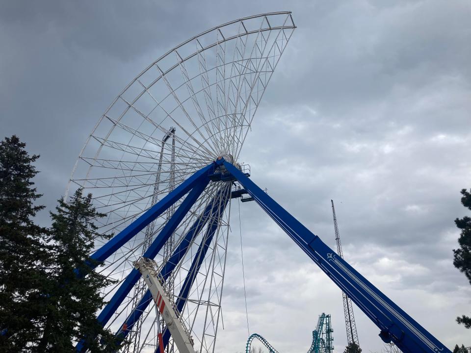 The Giant Wheel at Six Flags Darien Lake in Genesee County is being dismantled and removed from the property this week. It was officially retired in 2021.