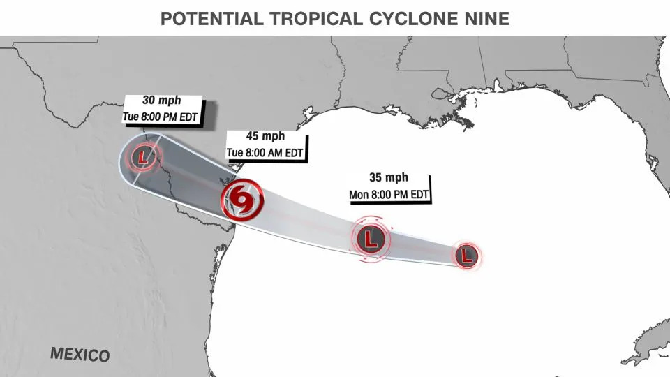 Areas along the South Texas coast are under tropical storm alerts for a system that could start lashing the area as soon as Tuesday morning.