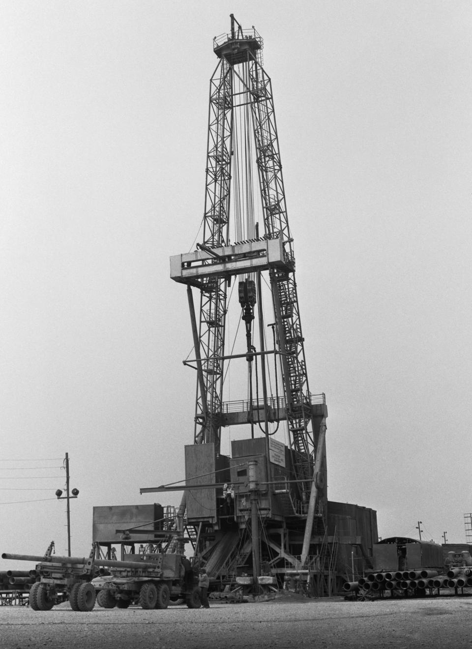 Equipo de perforación del Kola Superdeep Borehole en 1986. (Foto: Alexander Tumanov/TASS)