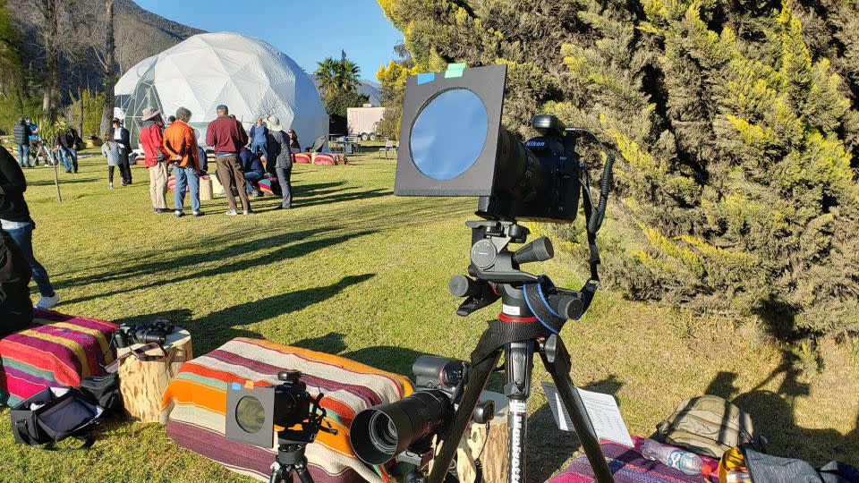 Honda recommends a sturdy tripod as well as a remote shutter release to take photos "without jarring or moving the camera too much." Here's the scene from a setup in Chile in 2019. - Stan Honda