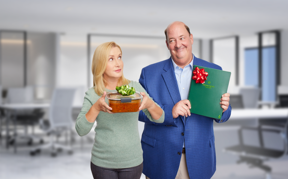 Angela Kinsey and Brian Baumgartner (Rocketbook)