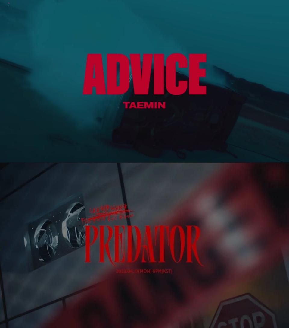 （圖源：YouTube@SMTOWN《Advice》MV、OFFICIAL HIGHLIGHT《Predator》MV截圖）