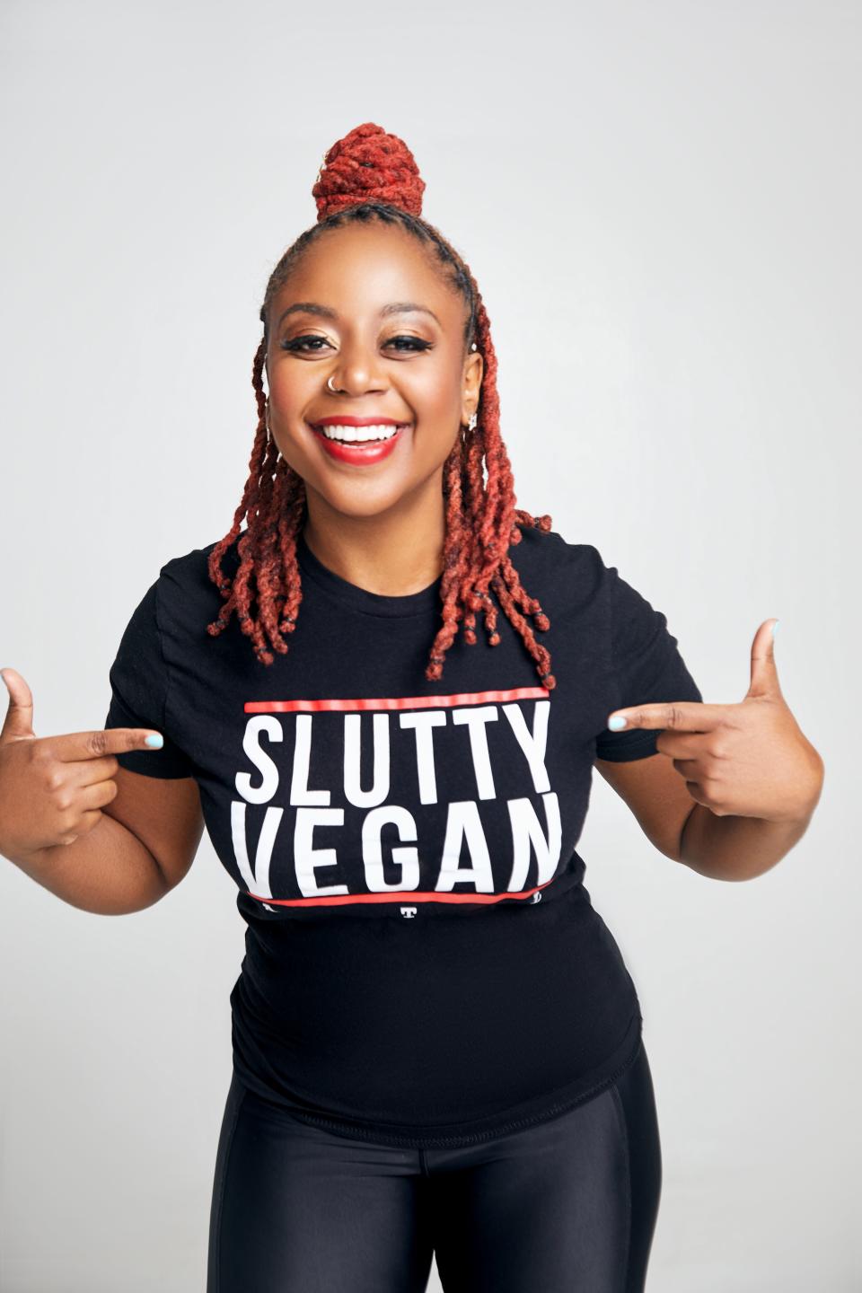 Pinky Cole is the founder and driving force behind Slutty Vegan, a meat-free burger restaurant in Atlanta. (Courtesy Slutty Vegan)