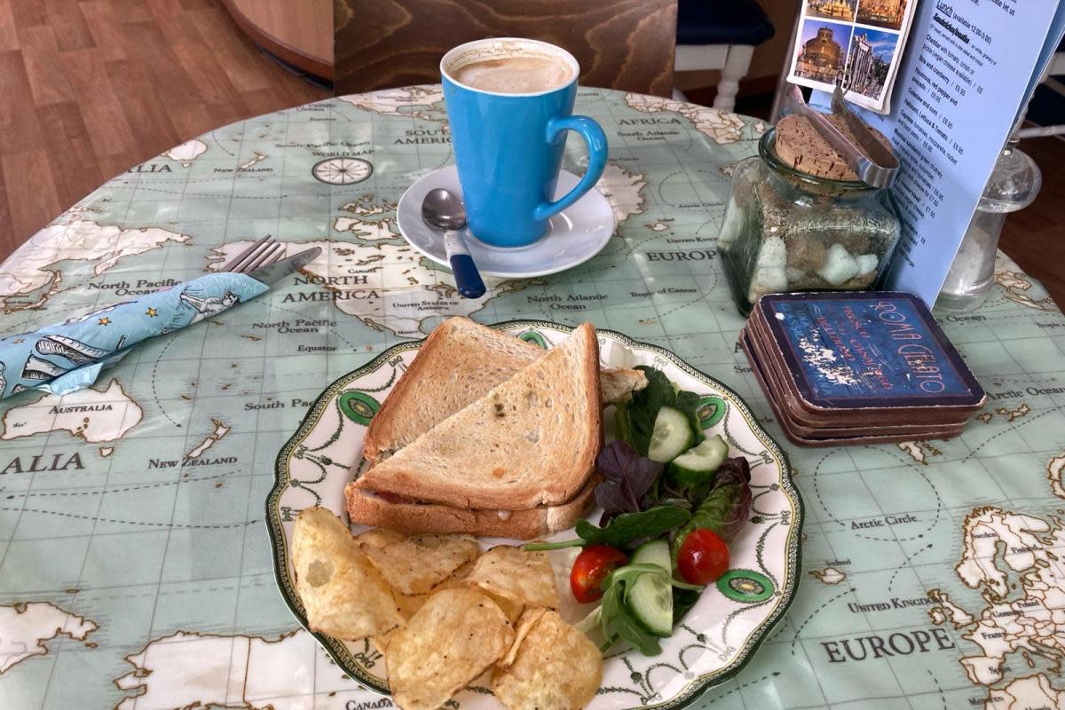 I tried the Mumbai sandwich at Postcards Café in Exmouth. <i>(Image: Adam Manning)</i>