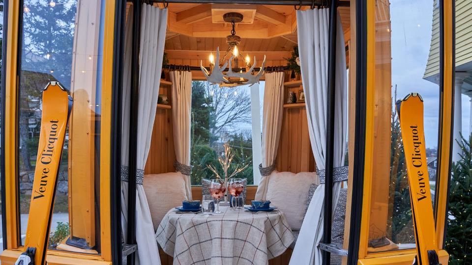 Interior of a gondola at Ocean House Gondola Village