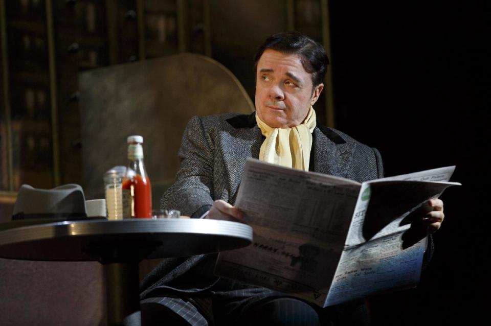 This theater publicity image released by Lincoln Center Theater shows Nathan Lane in "The Nance," performing at the Lyceum Theatre in New York. (AP Photo/Lincoln Center Theater, Joan Marcus)