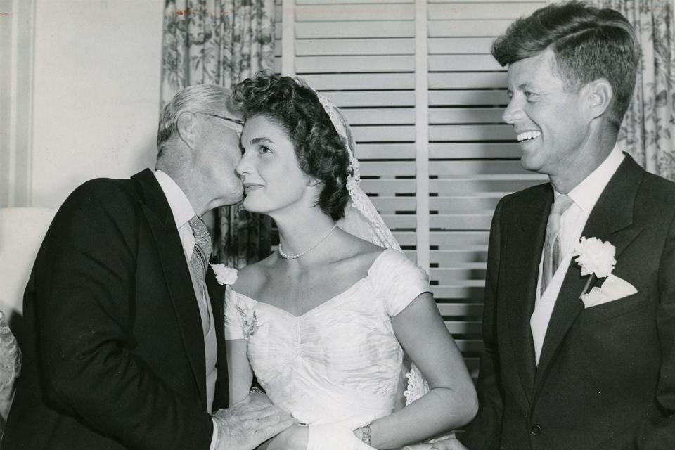 Jackie Greets Her Father-in-Law