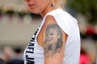 Fans gather at Forest Lawn Cemetery ten years after the death of child star turned King of Pop, Michael Jackson, in Glendale, California