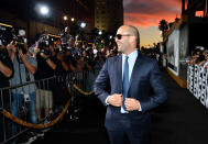 Jason Statham at the Los Angeles premiere of "the Expendables 2" on Auguest 15, 2012.