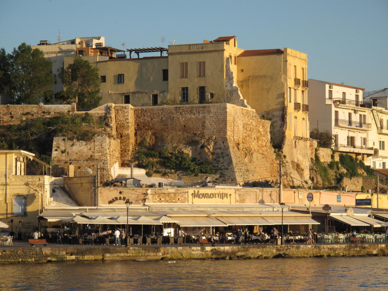 Distant prospect? The harbour at Chania in Crete (Simon Calder)