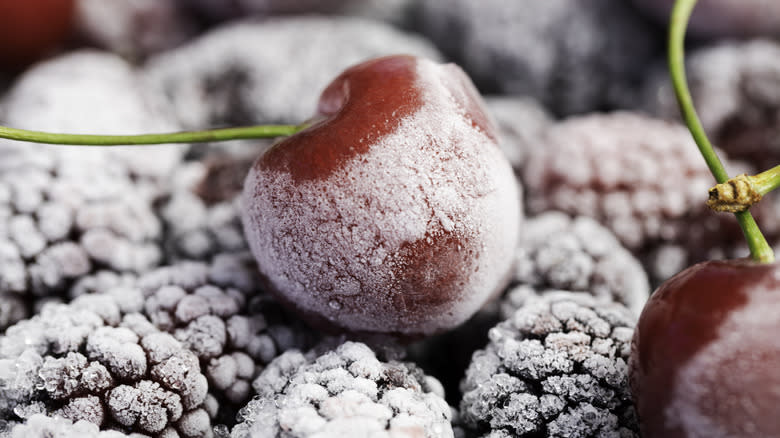 frozen cherries and other berries