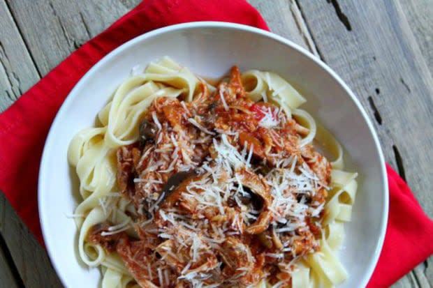 <p><a href="https://www.recipegirl.com/slow-cooker-chicken-cacciatore/" rel="nofollow noopener" target="_blank" data-ylk="slk:Recipe Girl;elm:context_link;itc:0;sec:content-canvas" class="link ">Recipe Girl</a></p>