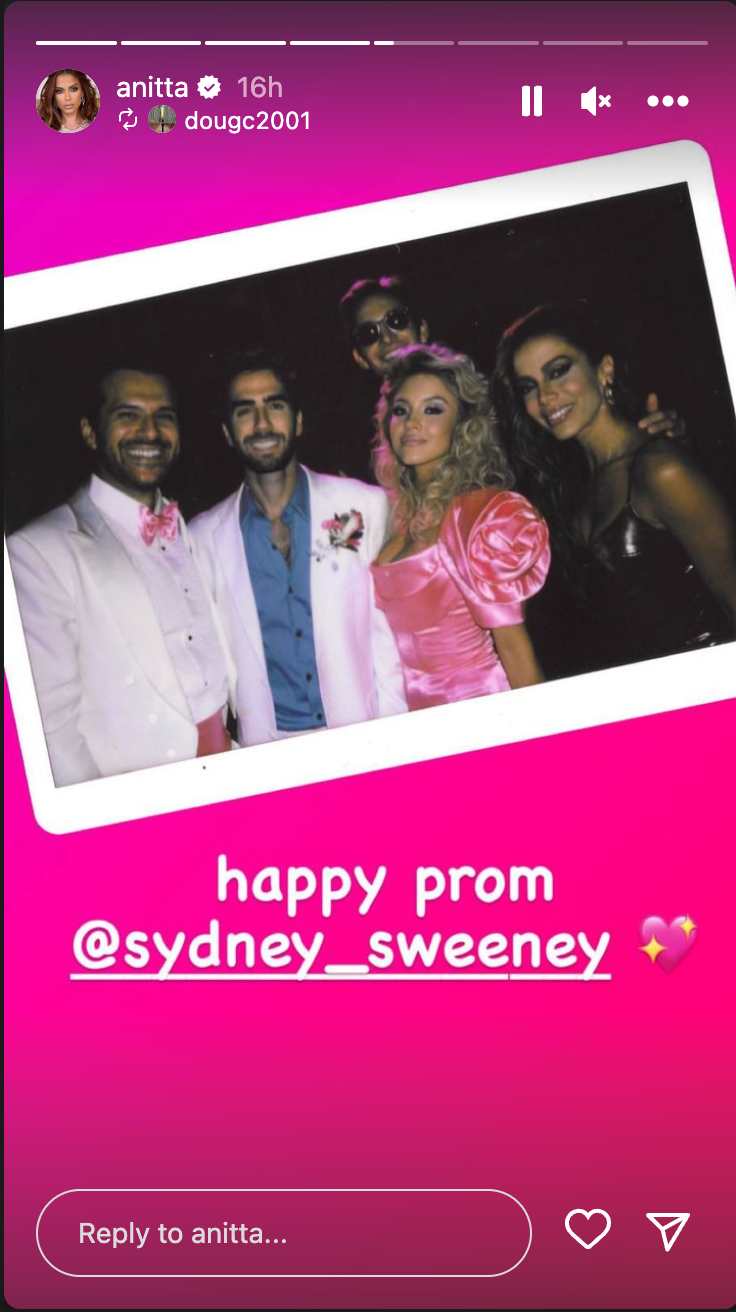 <h1 class="title">sydney sweeney birthday party</h1><cite class="credit">Instagram/[@anitta](https://www.instagram.com/anitta/?hl=en)</cite>
