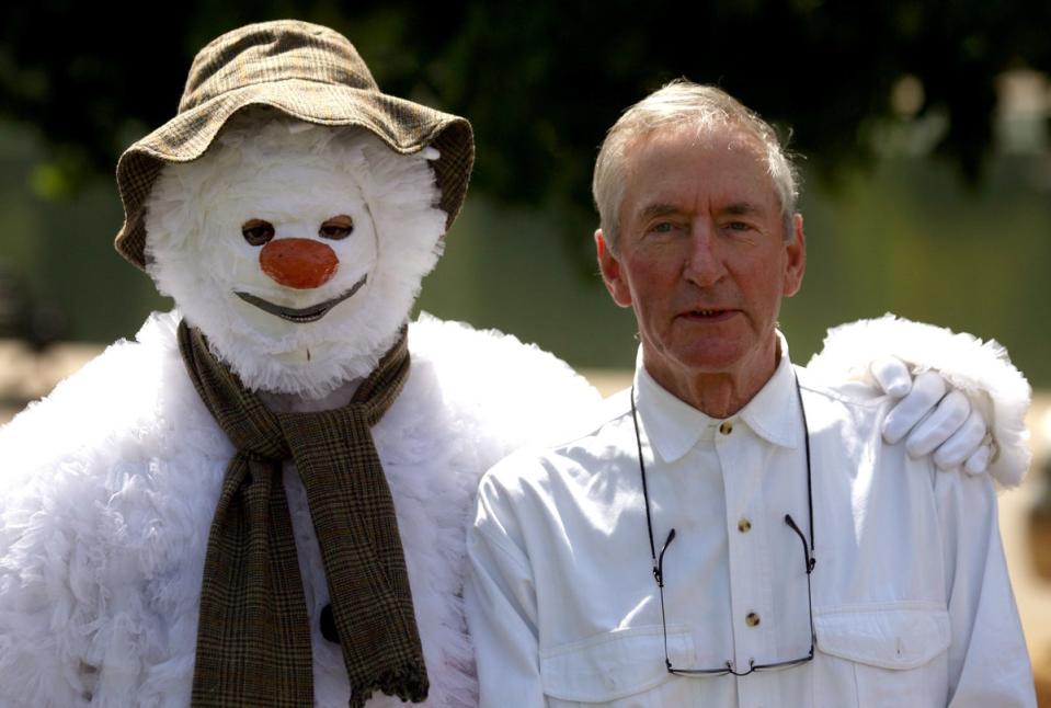 Raymond Briggs and his Snowman character (Anthony Devlin/PA) (PA Wire)