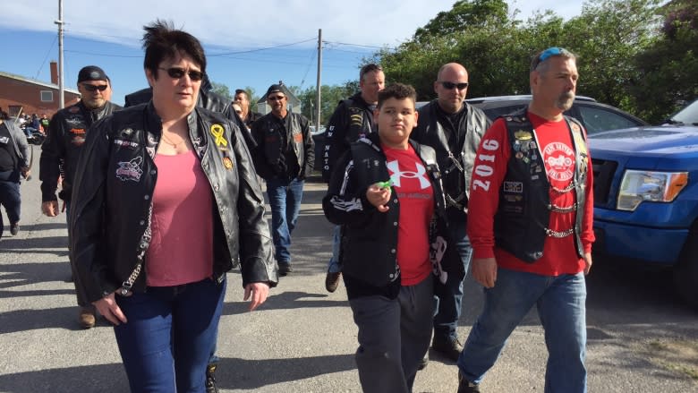 200 bikers and 'a wall of leather' escort bullied 10-year-old to school