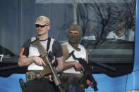 <p>Police guard in downtown Muenster, Germany, Saturday, April 7, 2018. (Photo: Bernd Thissen/dpa via AP) </p>