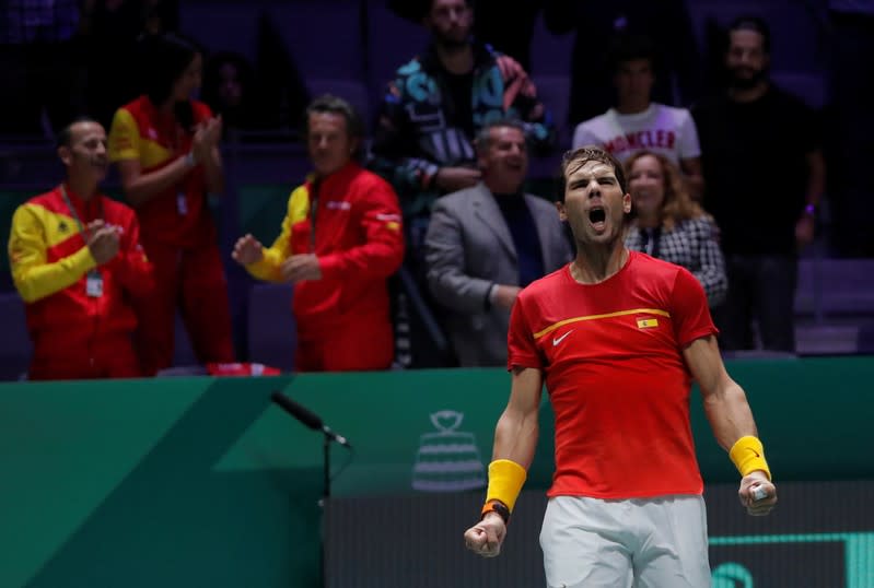 Rafael Nadal en la Caja Mágica de Madrid