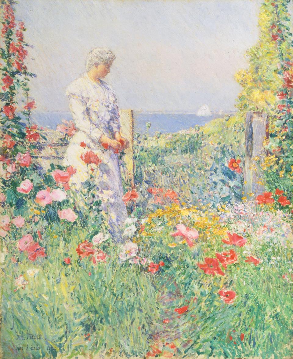 Childe Hassam's "In the Garden (Celia Thaxter in her Garden)." 1892. Oil on canvas.