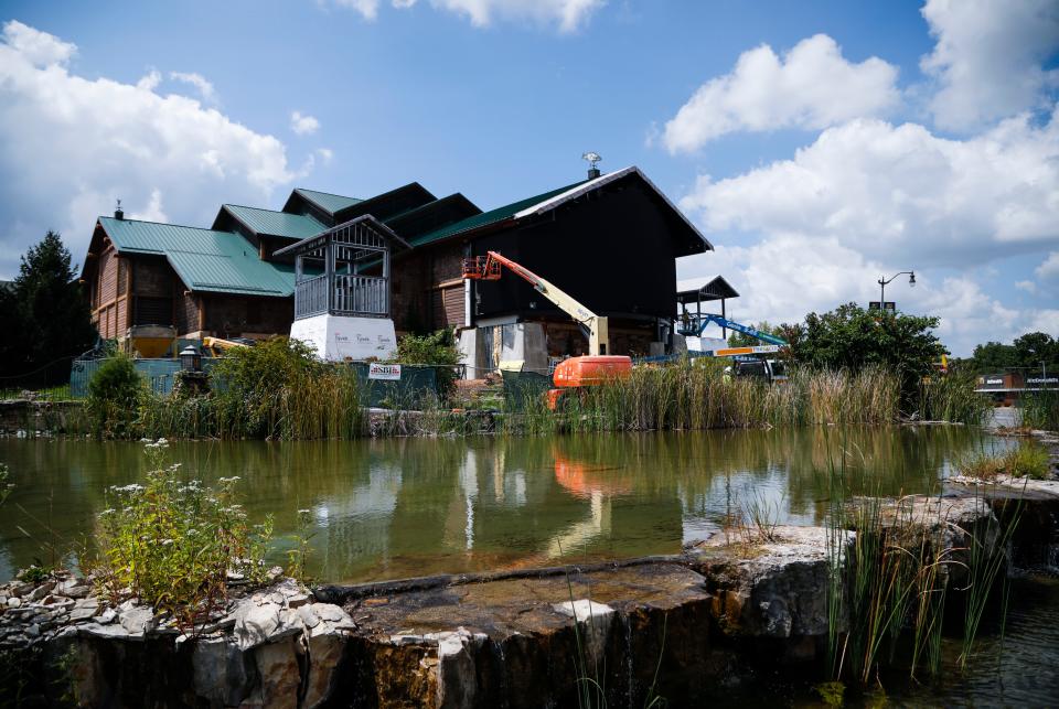 Wonders of Wildlife is building another large video board on the outside of the museum on the corner of Sunshine Street and Campbell Avenue for a "digital aquarium" that is set to debut this fall.