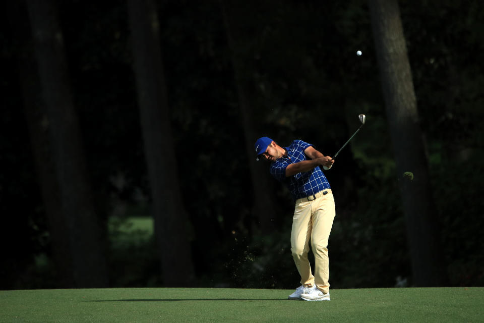 AUGUSTA, GEORGIA - APRIL 11: Jason Day of Australia plays a shot on the 13th hole during the first round of the Masters at Augusta National Golf Club on April 11, 2019 in Augusta, Georgia. (Photo by Andrew Redington/Getty Images)