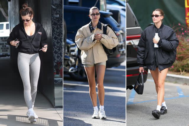 Getty Images Hailey Bieber wearing tall socks