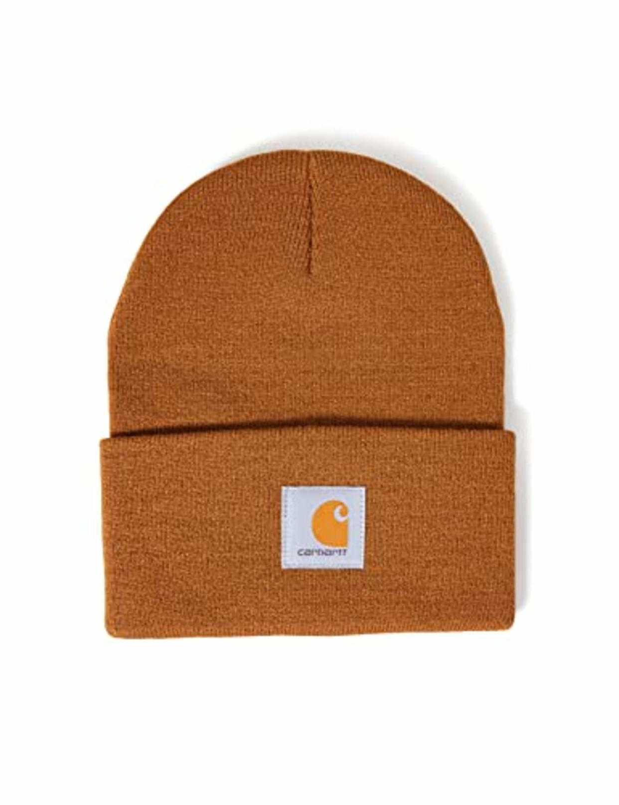 Carhartt Men's Knit Cuffed Beanie, Brown, One Size (AMAZON)