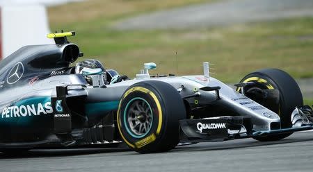 Germany Formula One - F1 - German Grand Prix 2016 - Hockenheimring, Germany - 29/7/16 - Mercedes' Nico Rosberg attends the practice. REUTERS/Ralph Orlowski