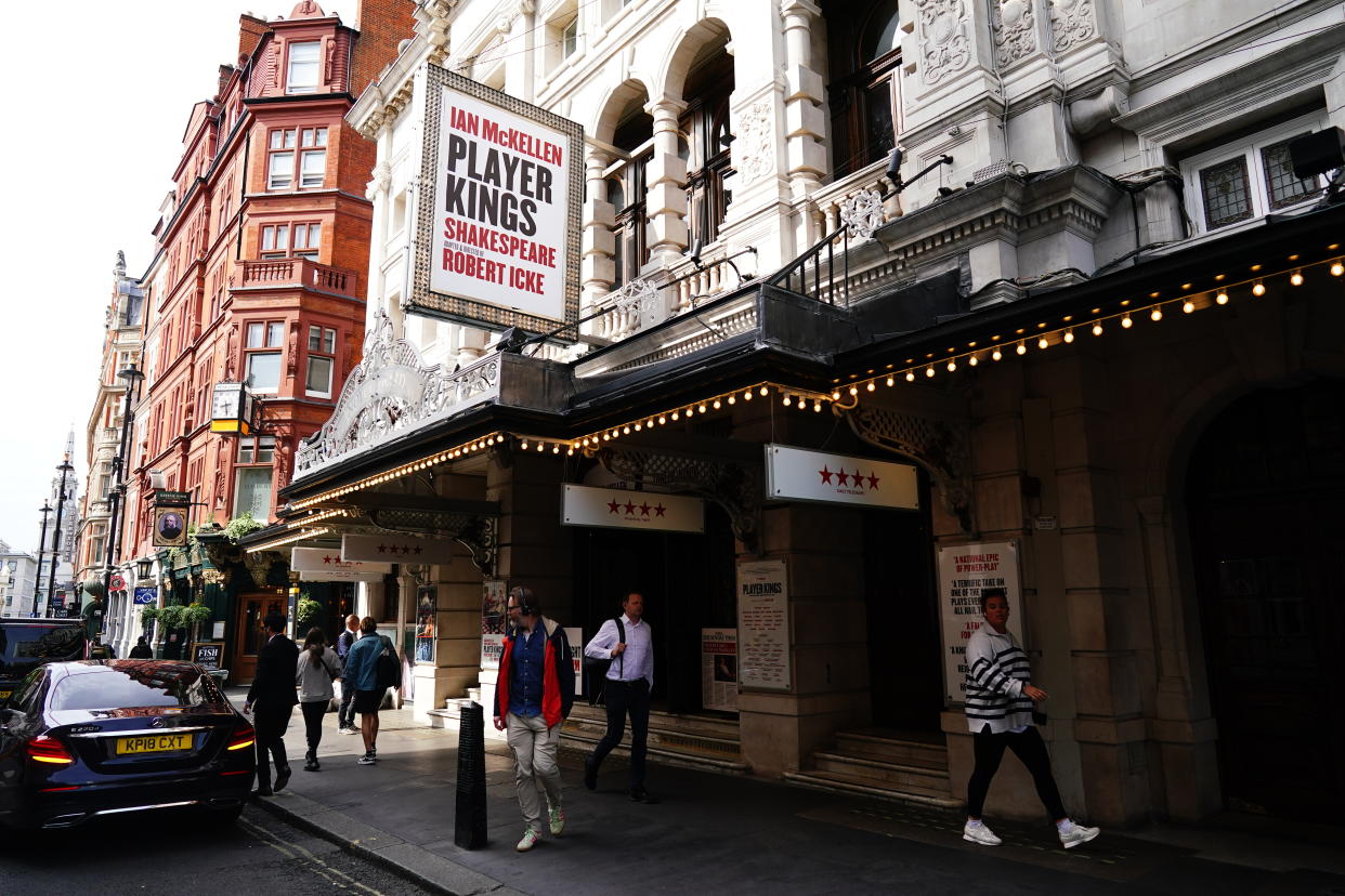 The Noel Coward theatre in London where Sir Ian McKellen is performing