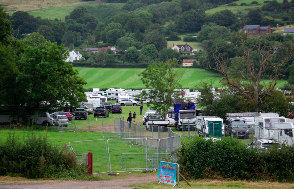 The gathering is happening on a field near to where a car boot sale normally take place. (SWNS)