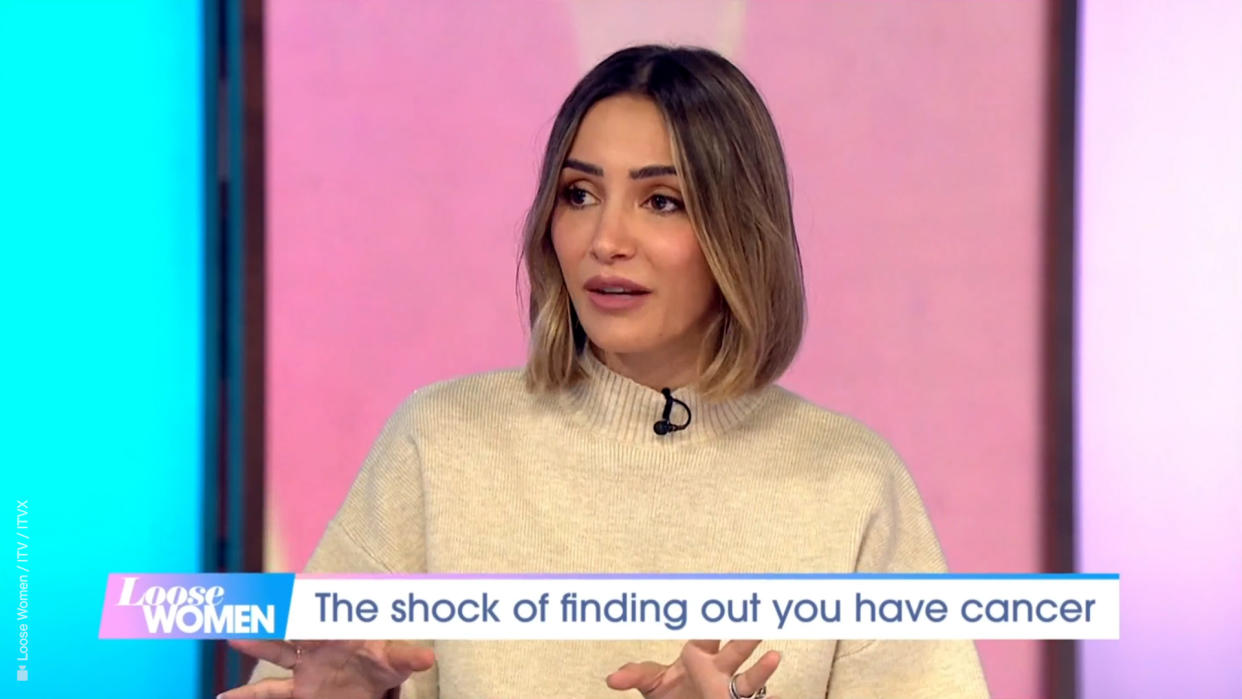 Frankie Bridge opened up about her health experiences on Loose Women. (ITV screengrab)